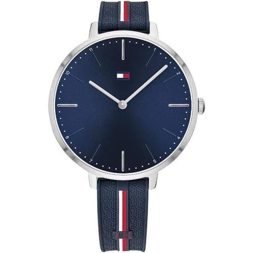 Tommy Hilfiger Alexa Ladies Analog Casual White Band 1782154 - Dial: Silver, White, Band: Blue