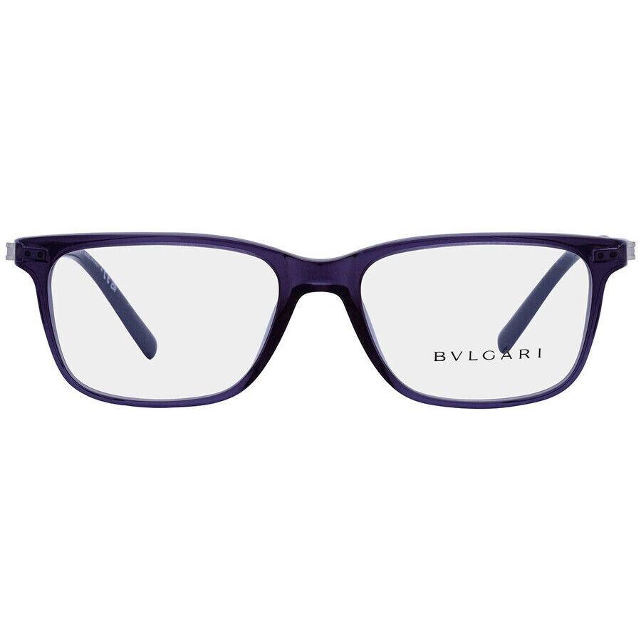 Bvlgari Eyeglasses BV3053 5494 53 BV3053 5494 53 Blue Rectangular Frame Men`s