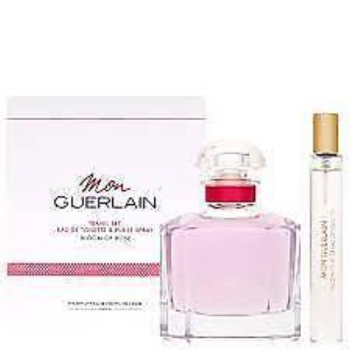 Guerlain Mon Bloom of Rose For Women Travel Set - 3.3 oz 0.3 oz Edt Spray