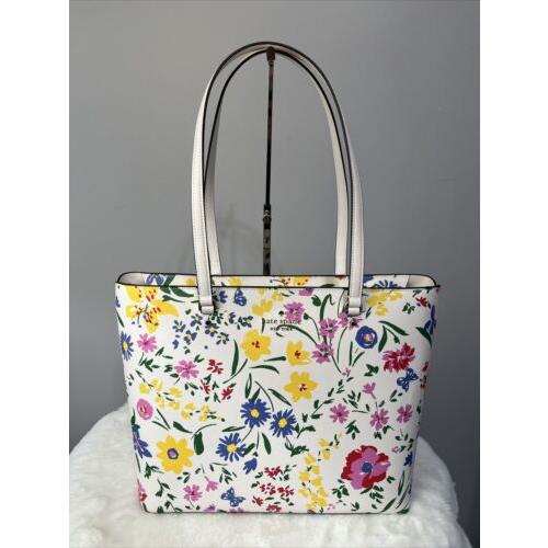 Kate Spade Perfect Large Top Zip Tote Garden Bouquet Floral Cream Multi