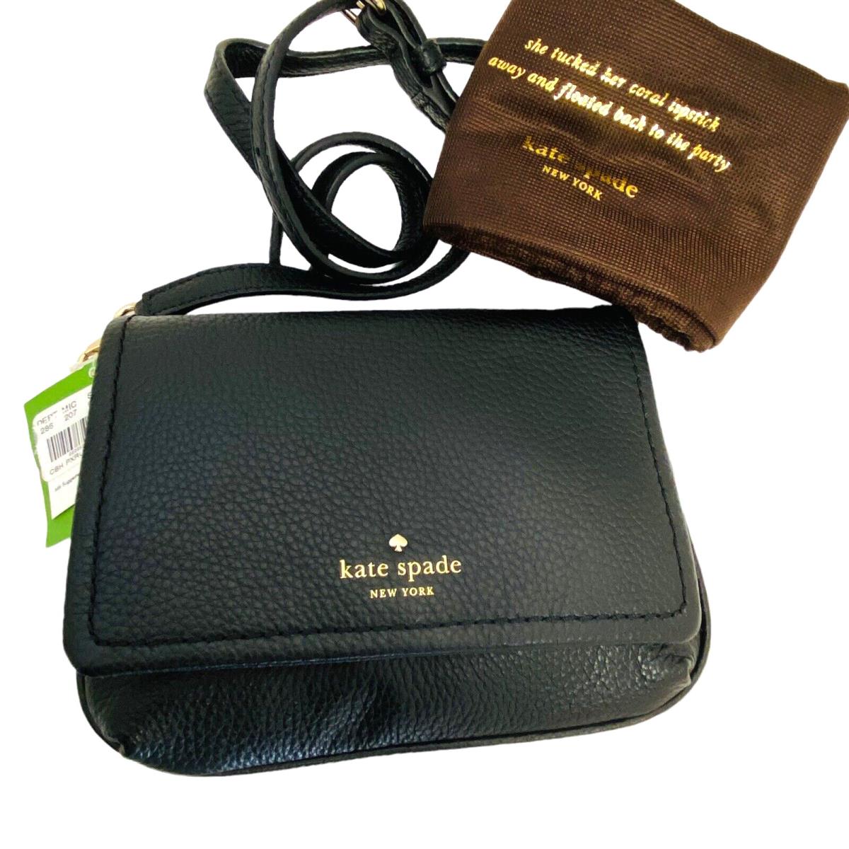 Kate Spade New York Cobble Hill Abela Crossbody Leather Black New