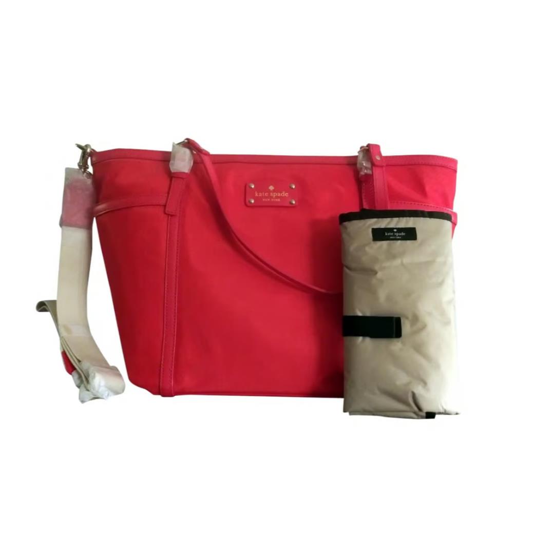 Kate Spade Red Diaper Bag W/change Pad