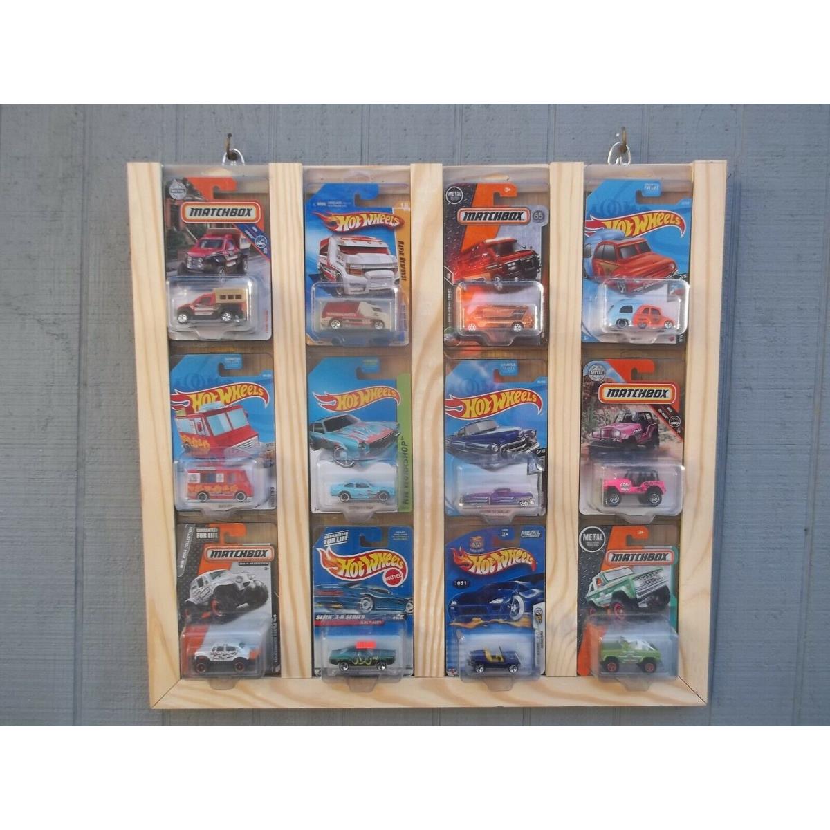 Hanging Display For Die Cast Collectables in a Protecto Pak. Holds 12 Cars