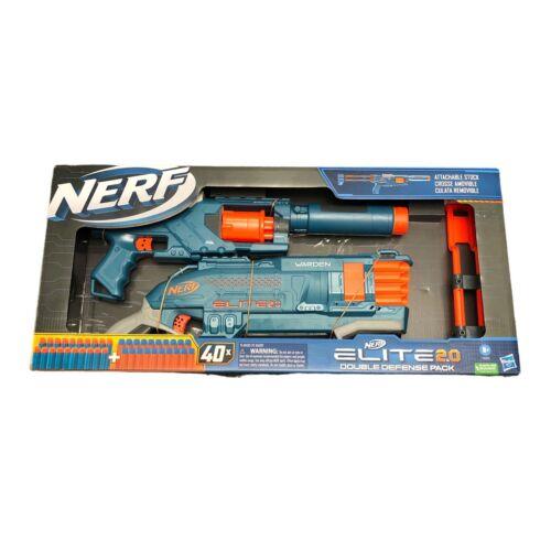 Nerf Elite 2.0 Double Defense Gun Pack Toy Kids Blasters Foam Darts Strike Set