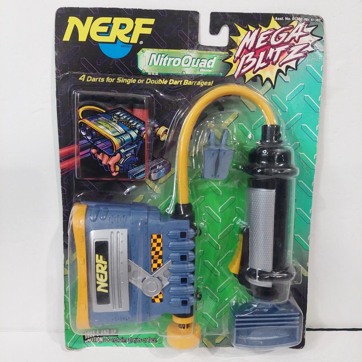 1997 Nerf Moc Nitro Quad Blaster Mega Blitz w/ Darts Kenner Hasbro