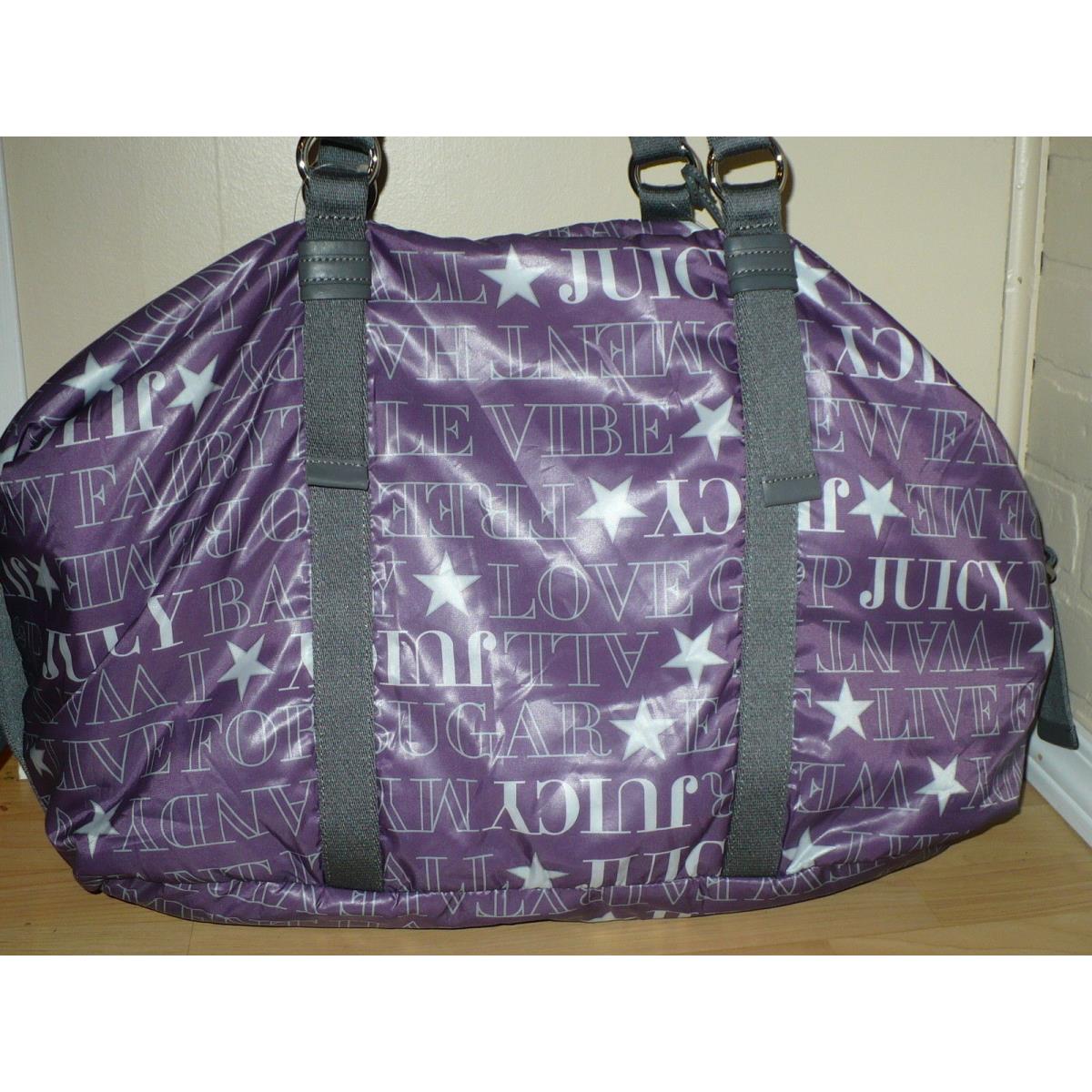 Juicy Couture Nylon Weekender Travel Duffel Huge Purse Bag Purple Y2k