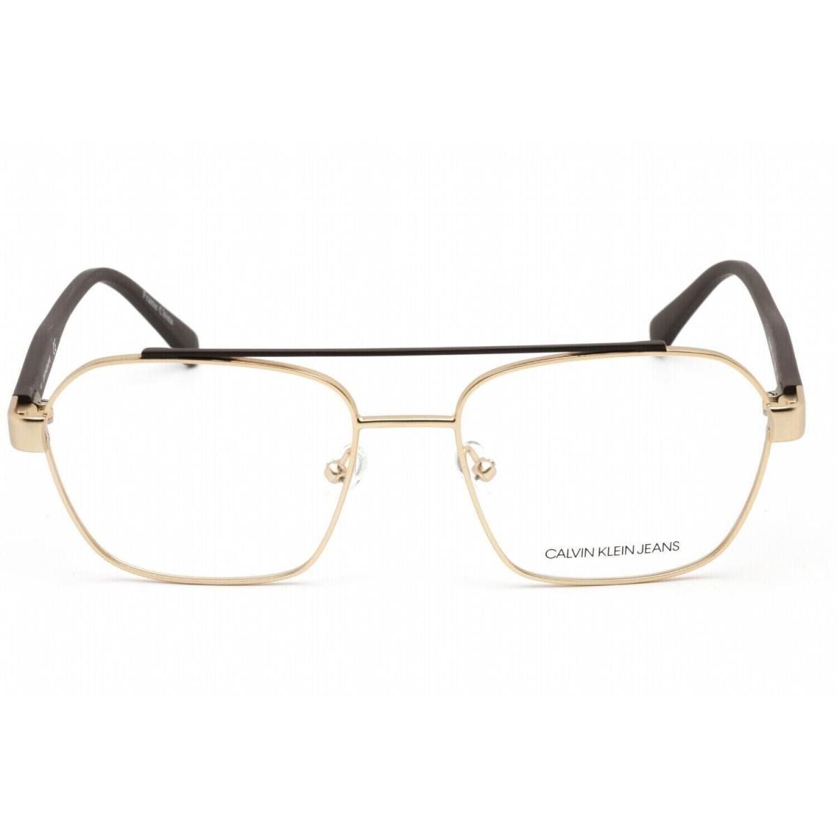 Calvin Klein CKJ19301 717 Gold Brown Eyeglasses 53-17-140 W/ Case
