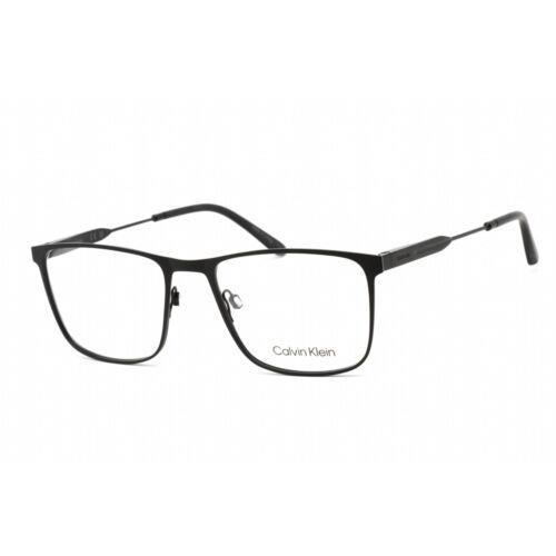Calvin Klein Men`s Eyeglasses Matte Black Metal Rectangular Frame CK20129 001