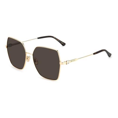 Jimmy Choo Reyes/s 000/70 Rose Gold Brown Lens Women Sunglasses