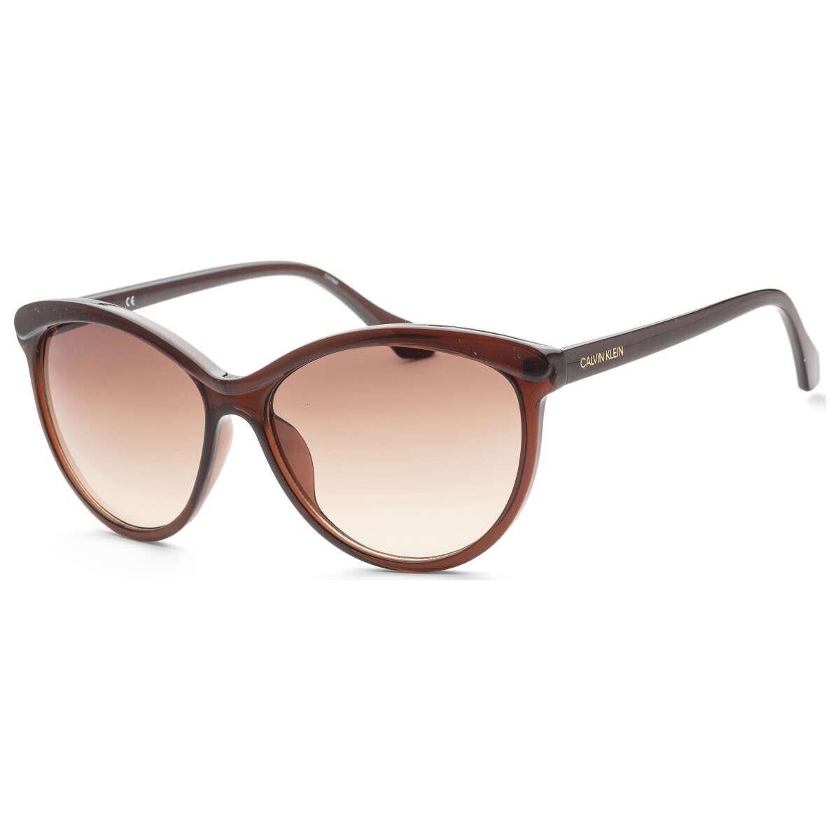 Calvin Klein CK19534S 210 Cat Eye Crystal Brown Sunglasses