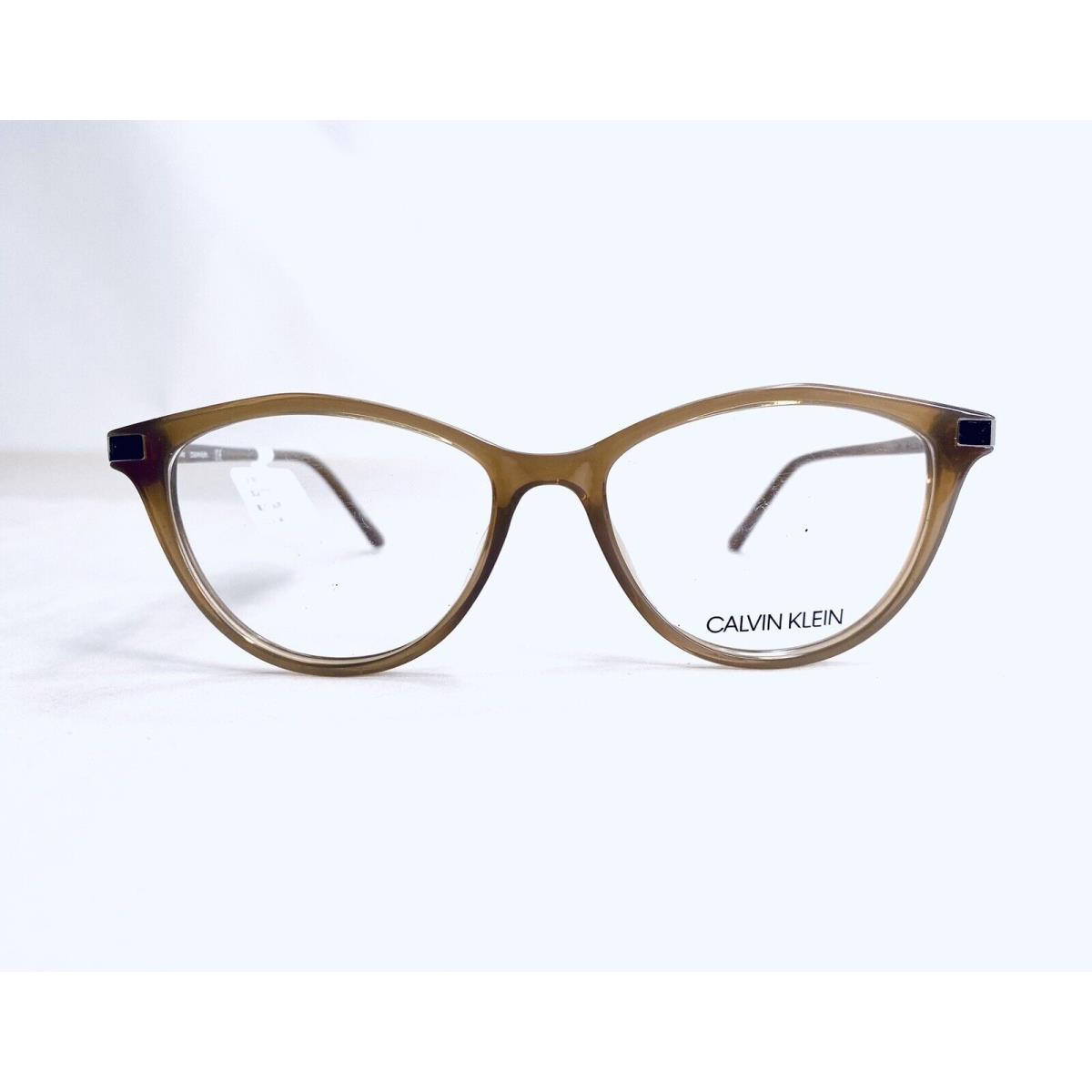 Calvin Klein Cat Eye Brown Clear Lucite Glasses CK19531 269 53 16 140