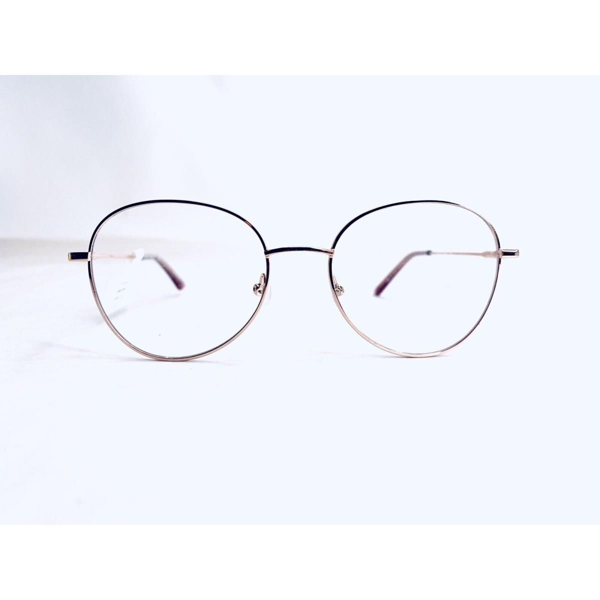 Calvin Klein Gold Oval Glasses Clear Pink Temples CK19130 780 52 18 140