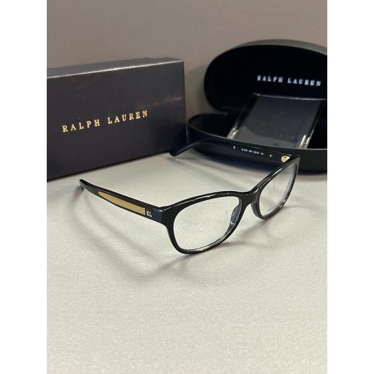 Ralph Lauren RL 6155 5001 Black Gold Trim Optical Frame Eyeglasses 52-16-140mm