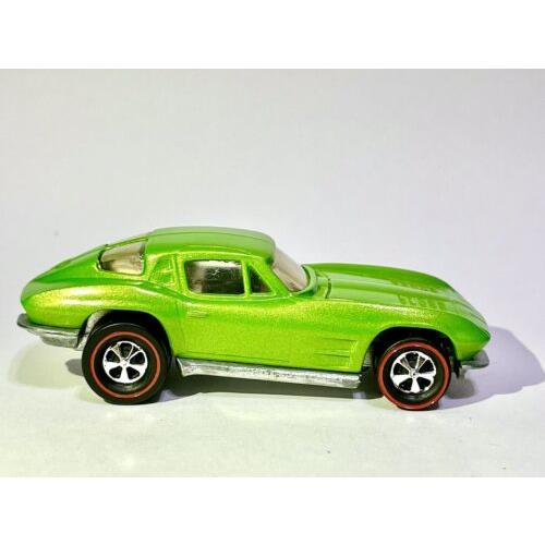 Hot Wheels Redline Split Window 63 Corvette Custom Metallic Green Pearl Paint