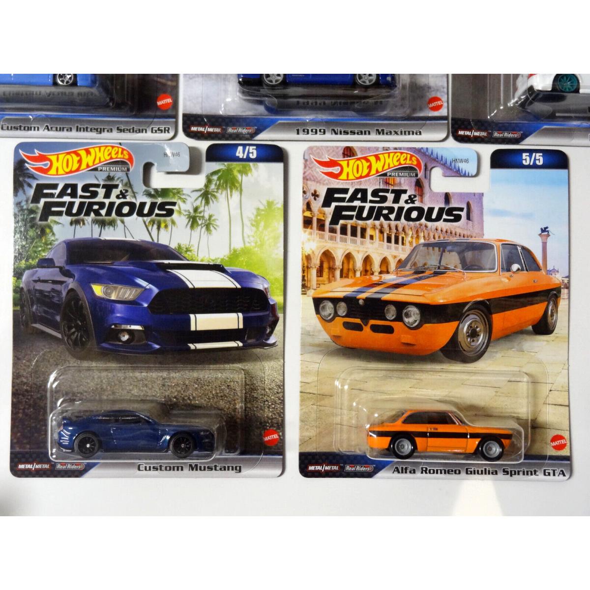 Hot Wheels 2023 Premium Fast Furious C Case Set of 5 Cars HNW46-956C
