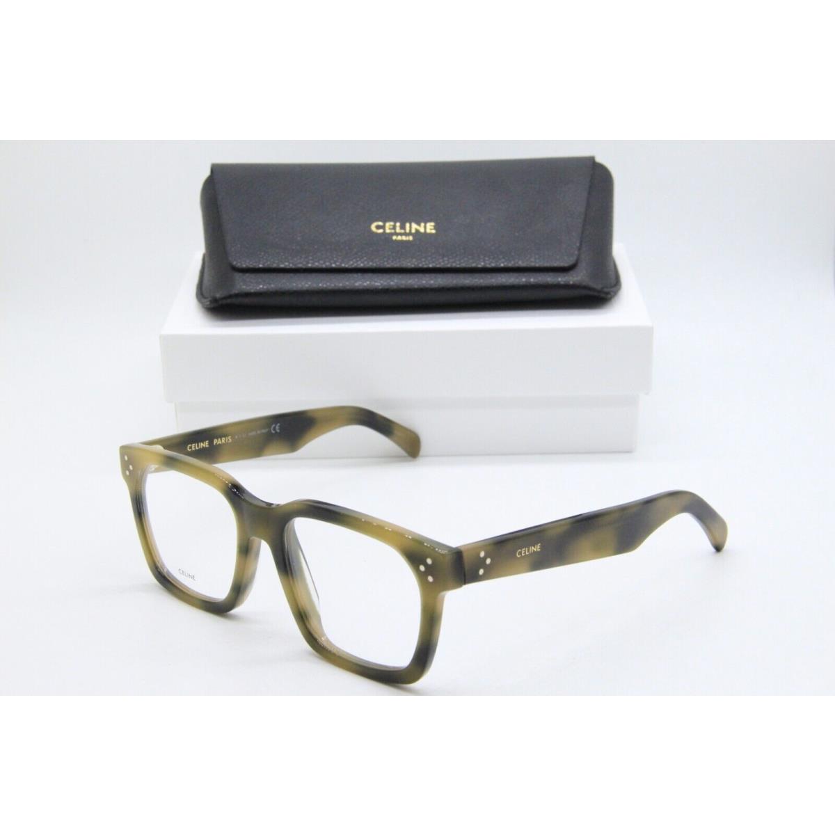 Celine CL 50103I 055 Green Black Eyeglasses W/case 54-19