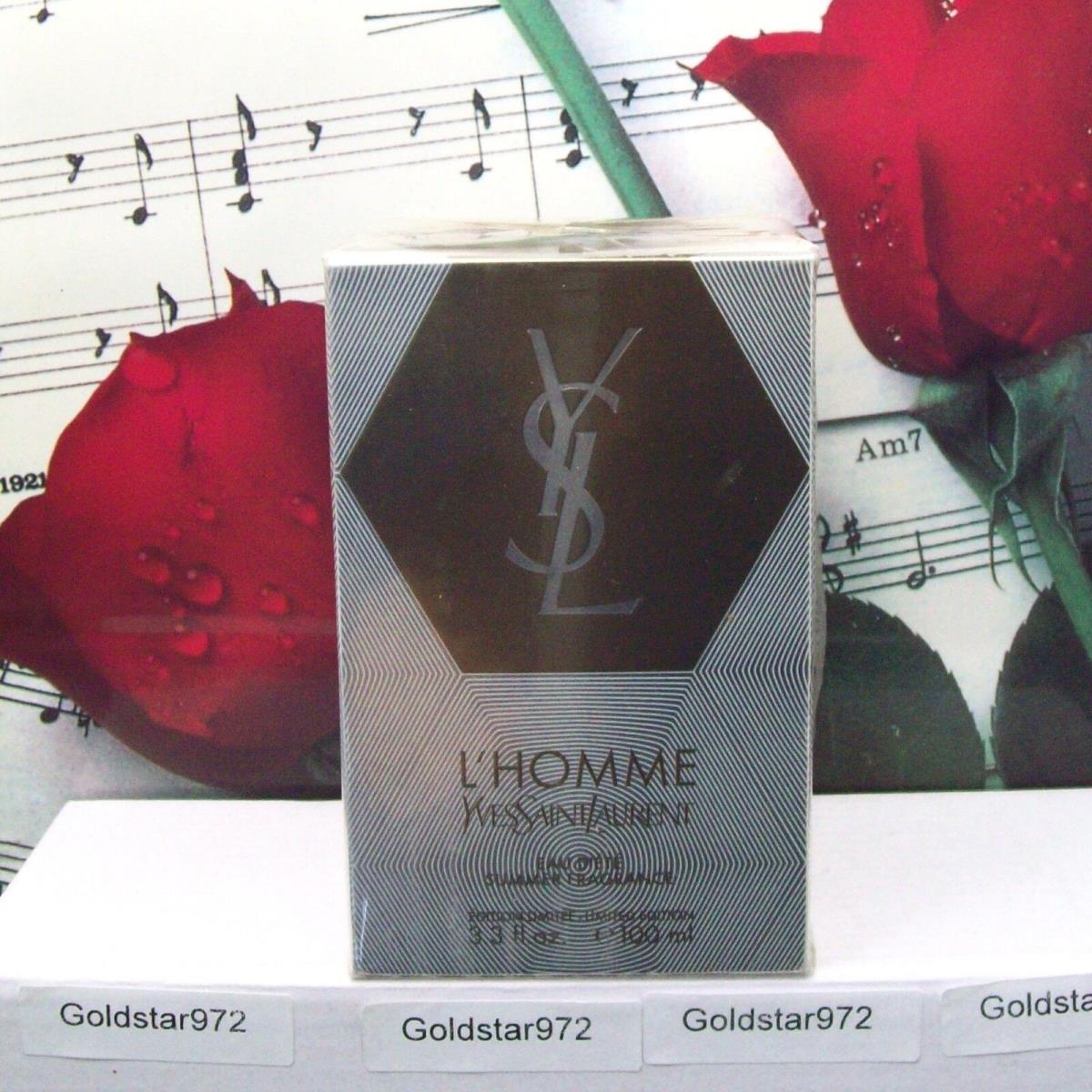 Yves Saint Laurent Ysl L`homme Eau D`ete Summer Fragrance Edt Spray 3.3 Oz. Code 7AAA