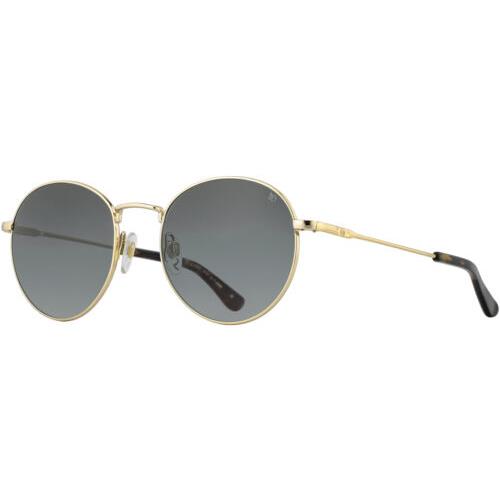 American Optical Gold-tone Vintage Style Round Sunglasses - 002151STTOGYN - Usa - Gold-Tone Frame, True-Color Gray Lens