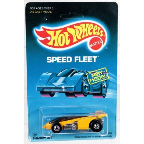 Hot Wheels Vintage Shadow Jet Speed Fleet Series 4699 Nrfp 1986 Yellow 1:64
