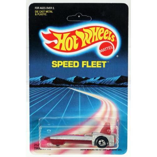 Hot Wheels Tricar X8 Speed Fleet 2525 Never Removed From Pack 1986 Silver 1:64