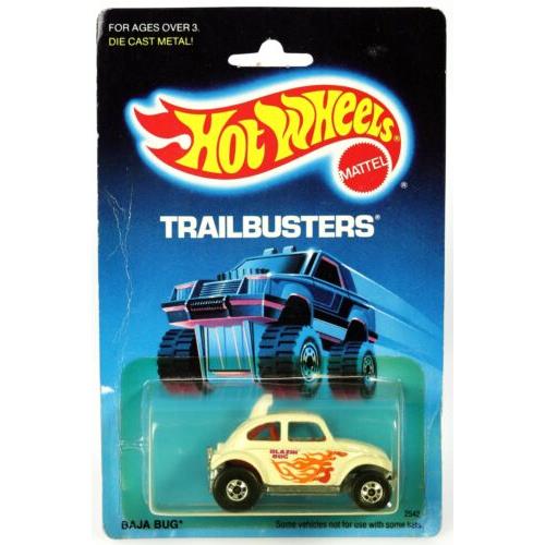 Hot Wheels Vintage Baja Bug Trailbusters Series 2542 Nrfp 1988 White BW 1:64