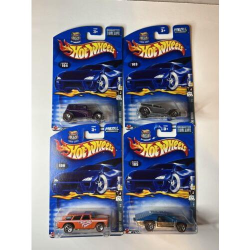 Hot Wheels 2003 Redlines 35TH Anniversary Complete Set OF 4