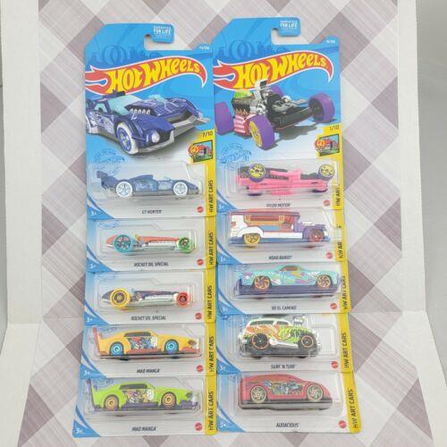 Hot Wheels HW 2021 Art Cars B Lot Of 10 Artistic Graphics Collectible Boy Gift