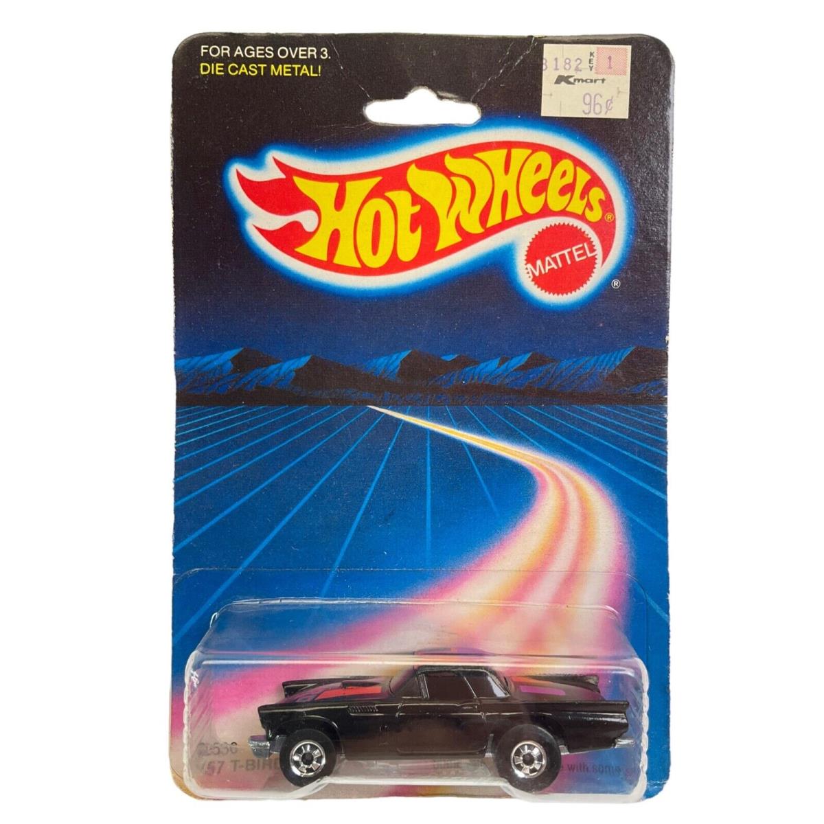 Vintage Hot Wheels `57 T-bird Speed Fleet Series 2536 1986 Black 1:64
