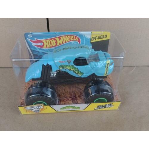 1/24 Mattel Hot Wheels Monster Jam Blue Crushstation Monster Truck Rare