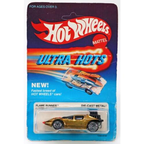 Hot Wheels Flame Runner Ultra Hots Series 7293 Nrfp 1983 Gold 1:64
