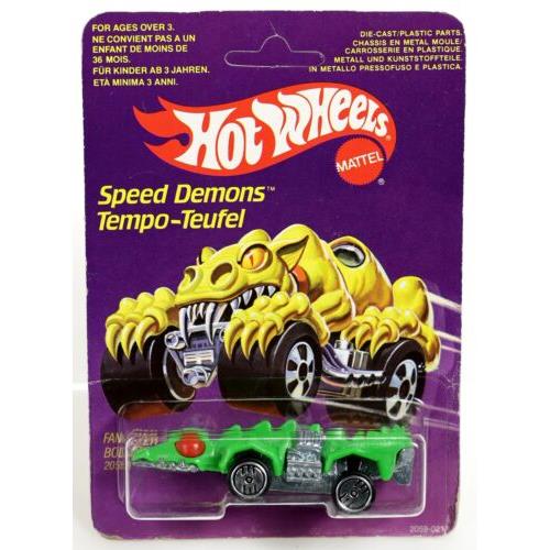 Hot Wheels Vintage Fangster Speed Demons Foreign Series 2059 Nrfp 1985 Green