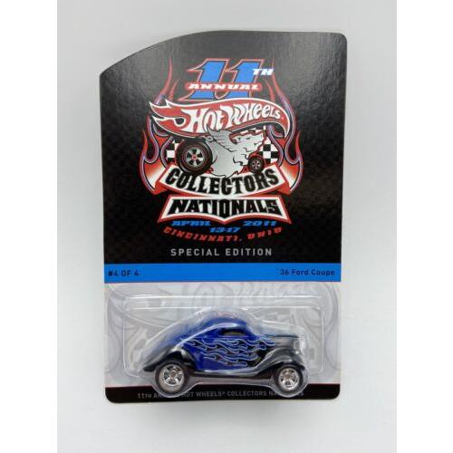 Hot Wheels 11th Annual Collectors Nationals 1936 Ford Coupe 279/1200 Htf
