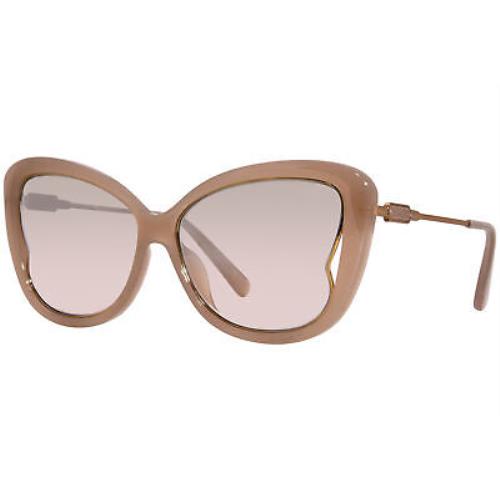 Coach HC8304U 55898Z Sunglasses Women`s Taupe/taupe Butterfly Shape 58mm