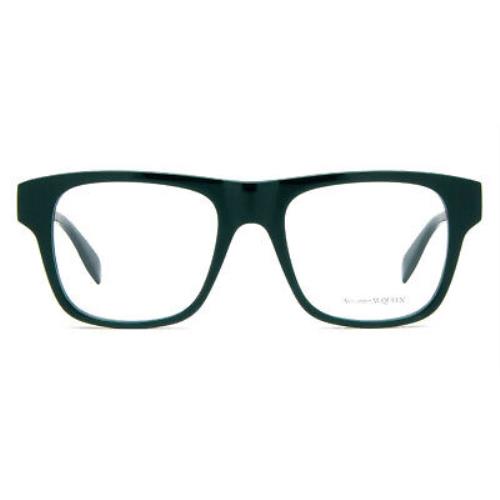 Alexander Mcqueen AM0389O Eyeglasses Men Green Square 52mm - Frame: Green, Lens: