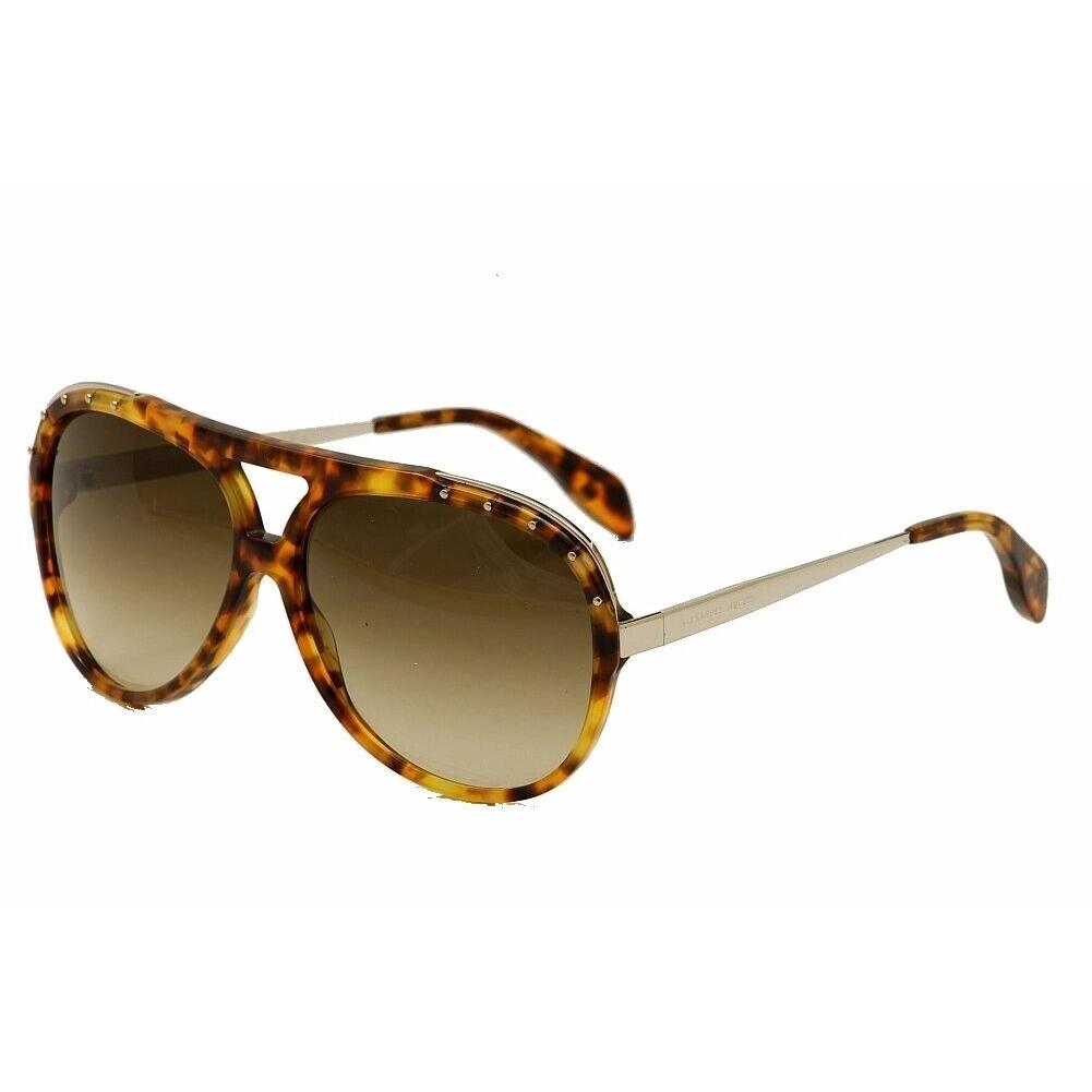 Alexander Mcqueen AMQ4240/S 4240S 2IMCC Havana Pilot Sunglasses 61mm