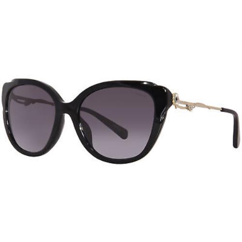 Coach C9199 HC8347BU 50028G Sunglasses Women`s Black/grey Gradient 55mm