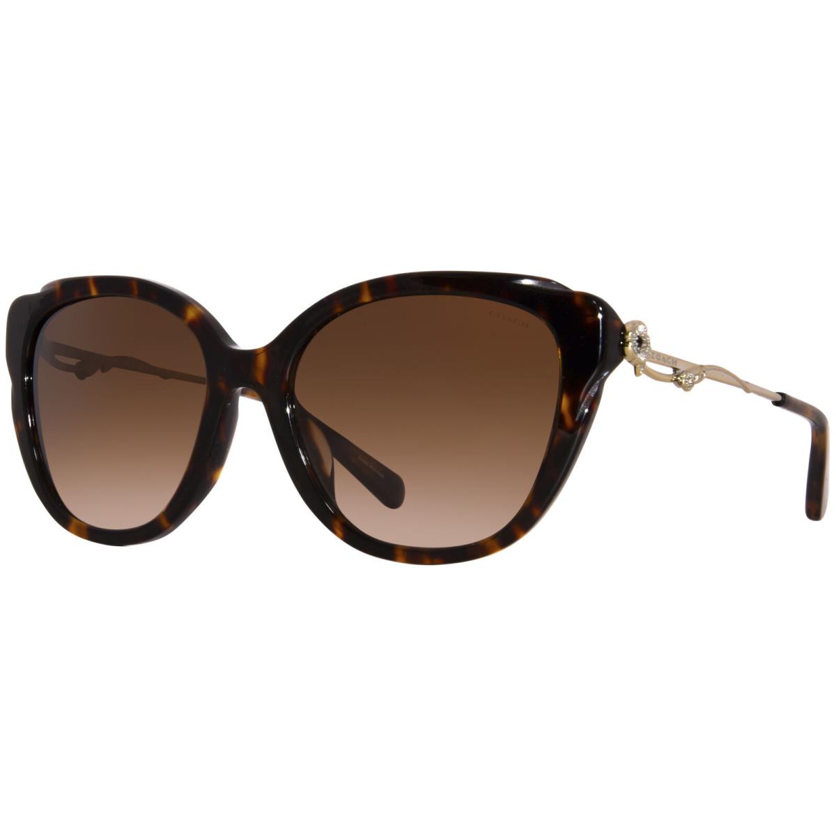 Coach C9199 HC8347BU 512013 Sunglasses Women`s Dark Tortoise/brown Gradient 55mm