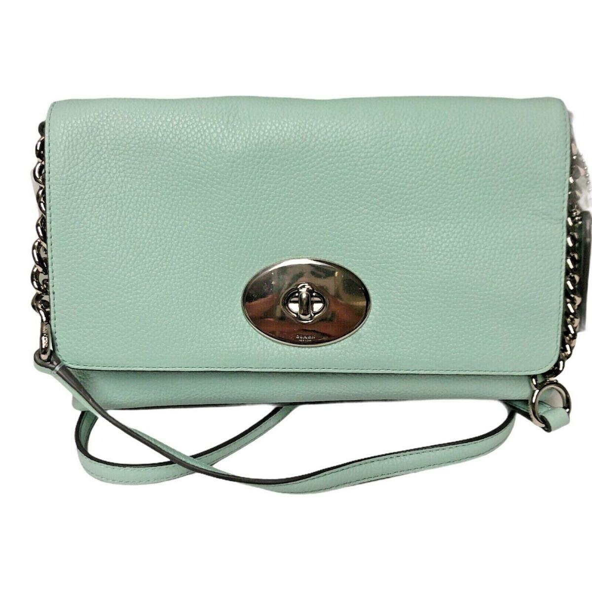 Coach Seaglass Light Green Pebbled Leather Crosstown Crossbody 53083