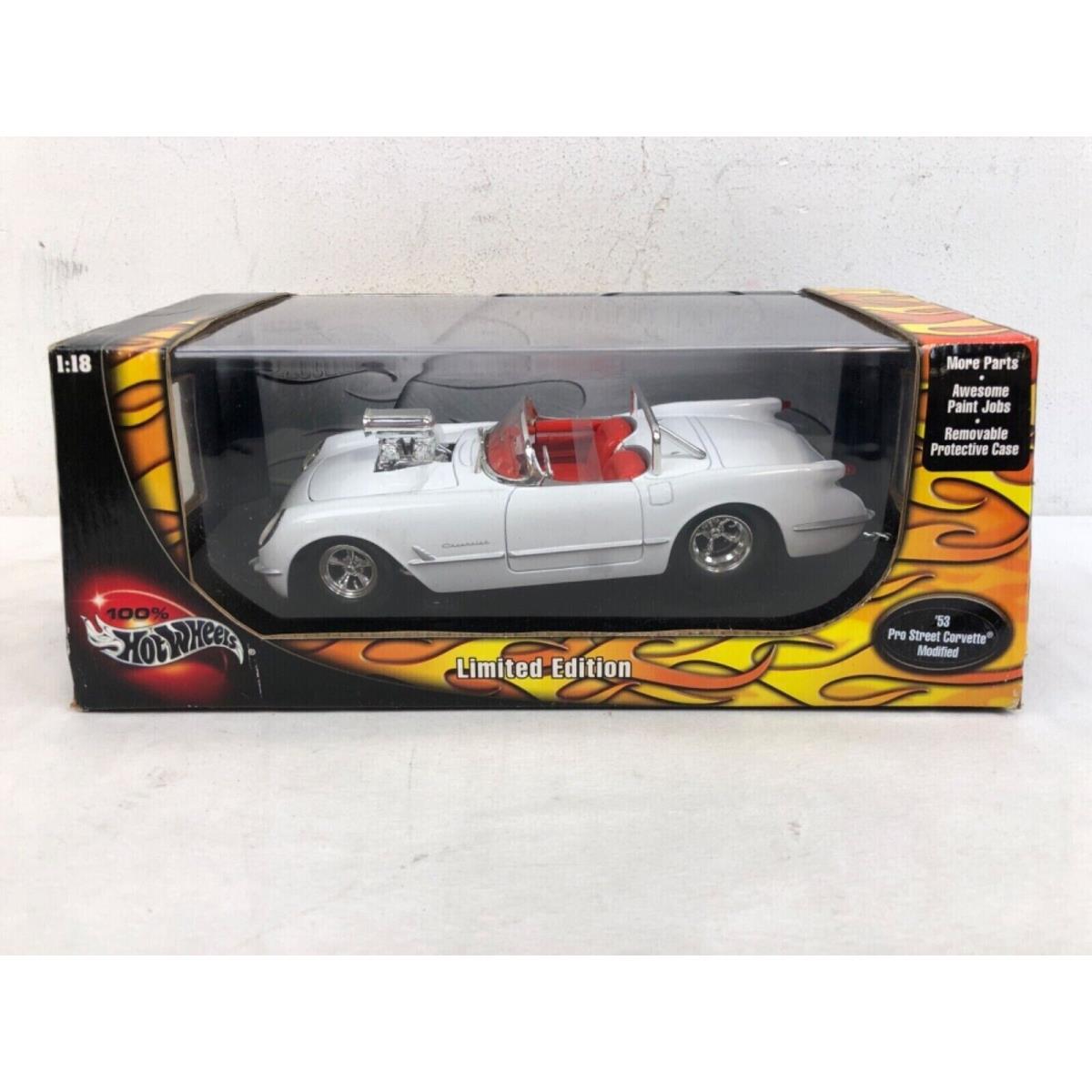 1953 Pro Street White Corvette Modified Hot Wheels 1:18 Limited Edition