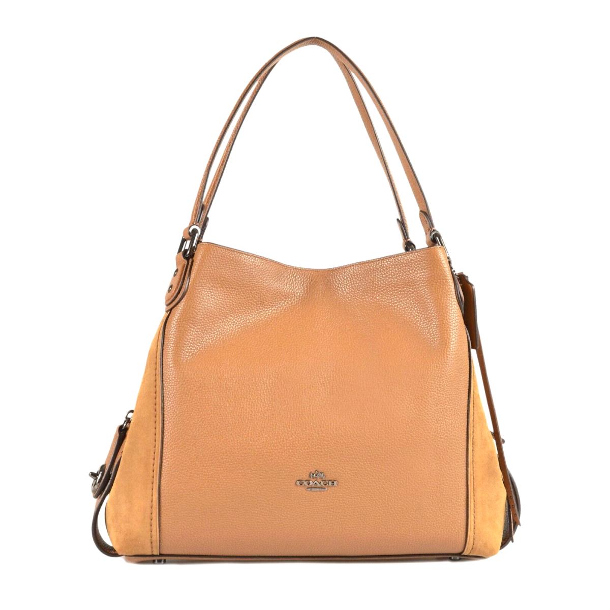 Coach Edie 31 Shoulder Bag Pebble Leather and Suede Light Saddle 59500
