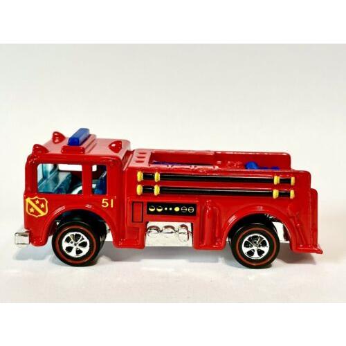 Hot Wheels Fire Emergency Unit Red Blister Pull Mint Custom Made Redline