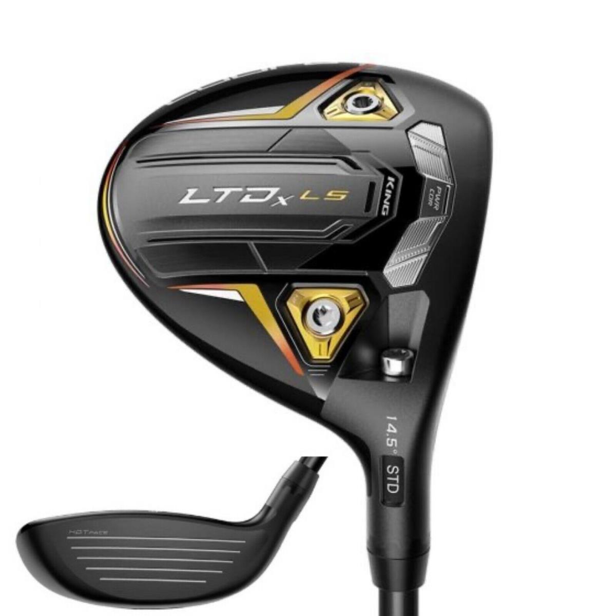 Cobra 2022 Ltdx LS Gold 3 Fairway Wood 13-16 Tour AD UB-7 Flex Stiff RH - Black/Fusion Gold