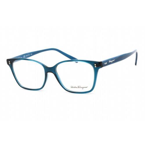 Salvatore Ferragamo Women`s Eyeglasses Transparent Blue Square Frame SF2928 432