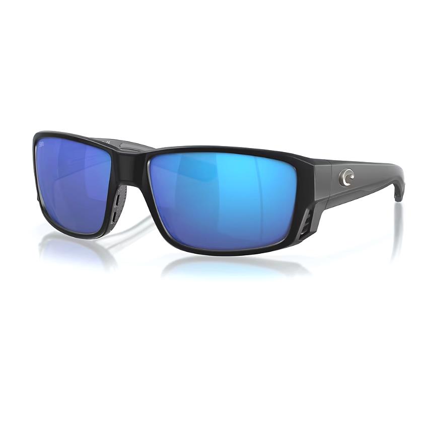 Costa Del Mar Black/blue Mirror Tuna Alley Pro Polarized 580G Sunglasses - Black Frame, Blue Lens