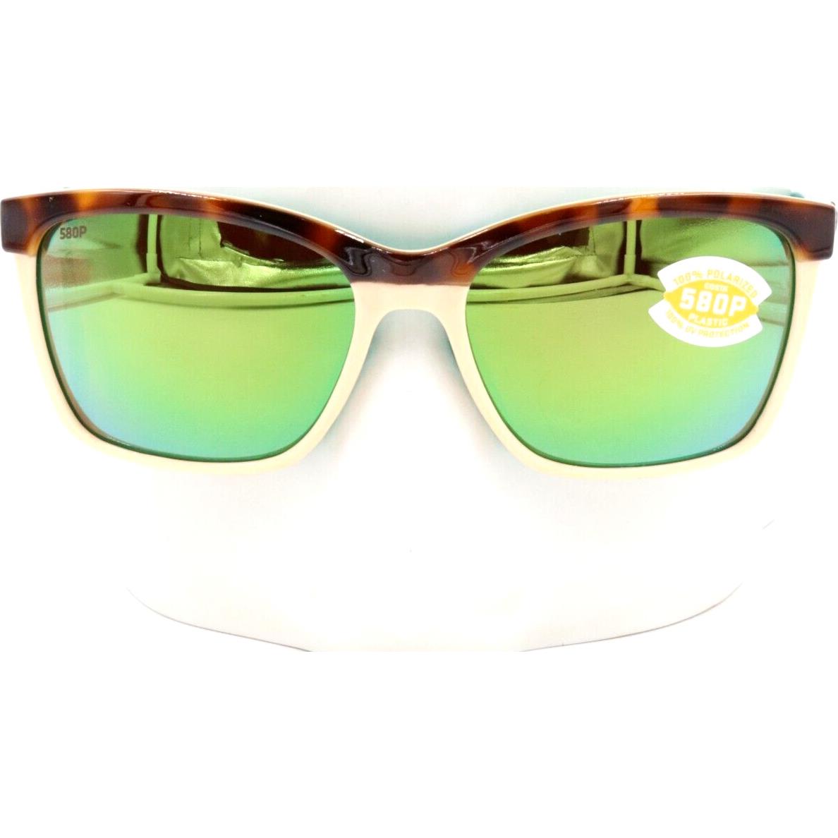 Costa Del Mar Anaa 105 Retro Tortoise Cream Green Sunglasses 06S9053 90530755