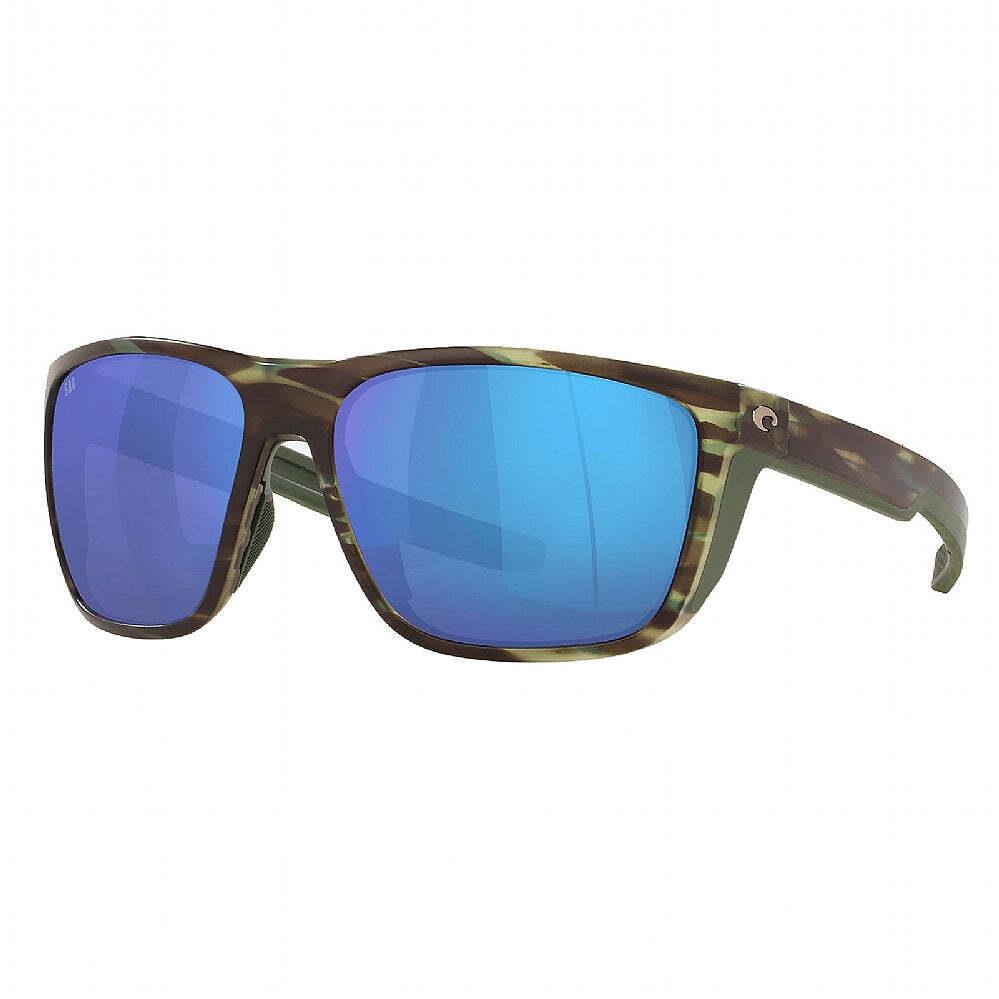 Costa Men`s Ferg 580G Sunglasses Blue Mirror Glass Lens Reef Frame - Green Frame, Blue Lens