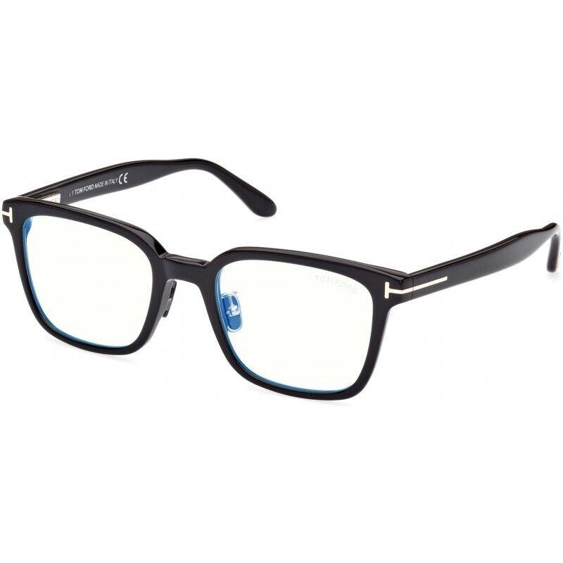 Tom Ford FT5859-D-B Eyeglasses Men Shiny Black Square 53mm
