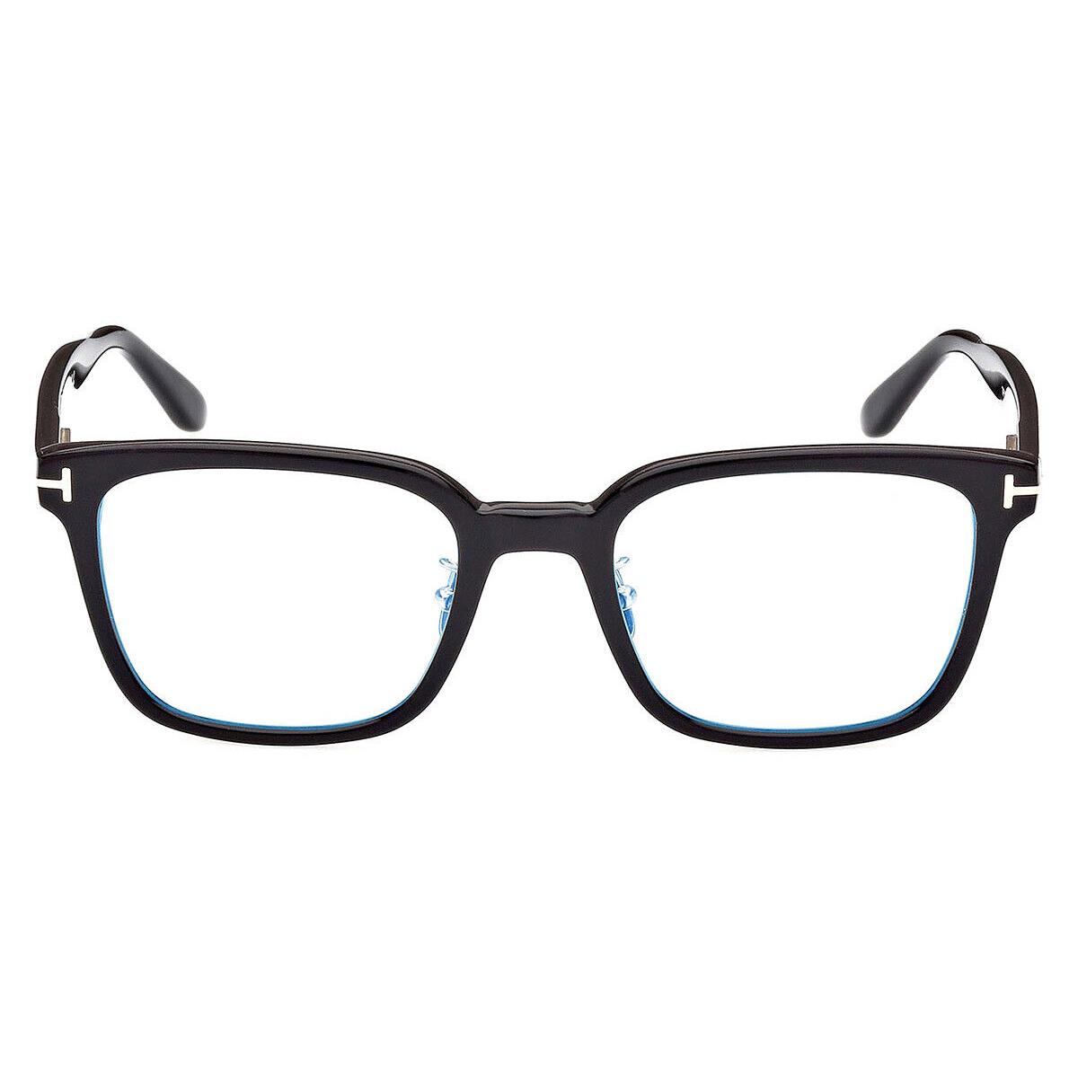 Tom Ford FT5859-D-B Eyeglasses Men Shiny Black Square 53mm