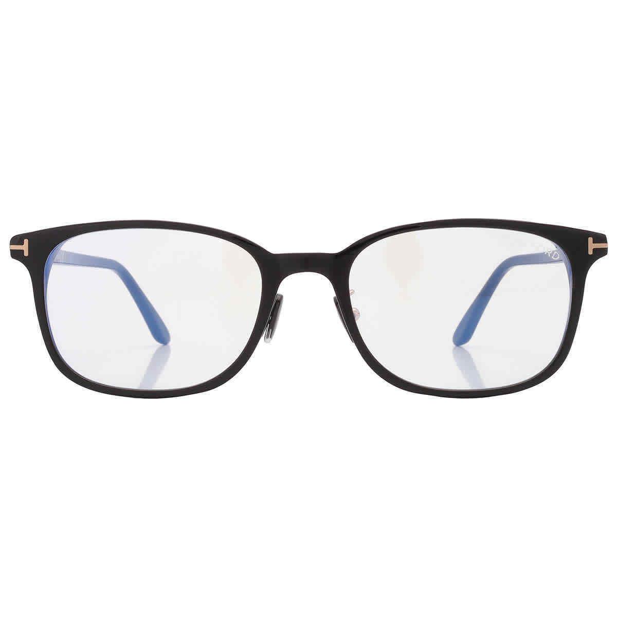 Tom Ford Blue Light Block Rectangular Men`s Eyeglasses FT5852-D-B 001 54