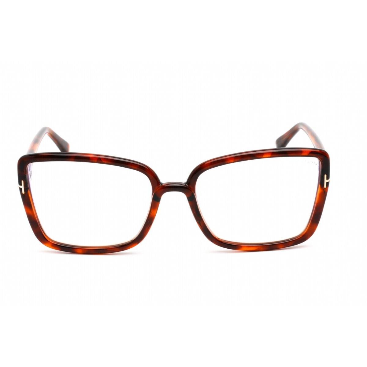 Tom Ford FT5813-B 054 Eyeglasses Red Havana Frame 56 Mm